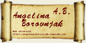 Angelina Borovnjak vizit kartica